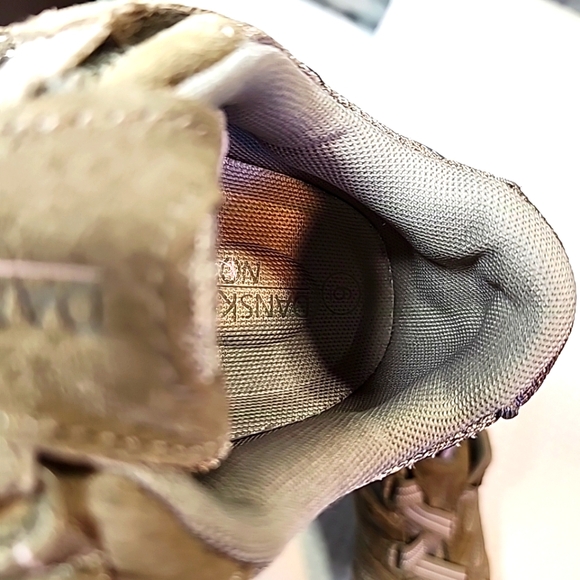 Danskin Now Shoes Womens 6 Leather Mesh Walking Brown Pink Atheleisure slip on - Picture 6 of 11